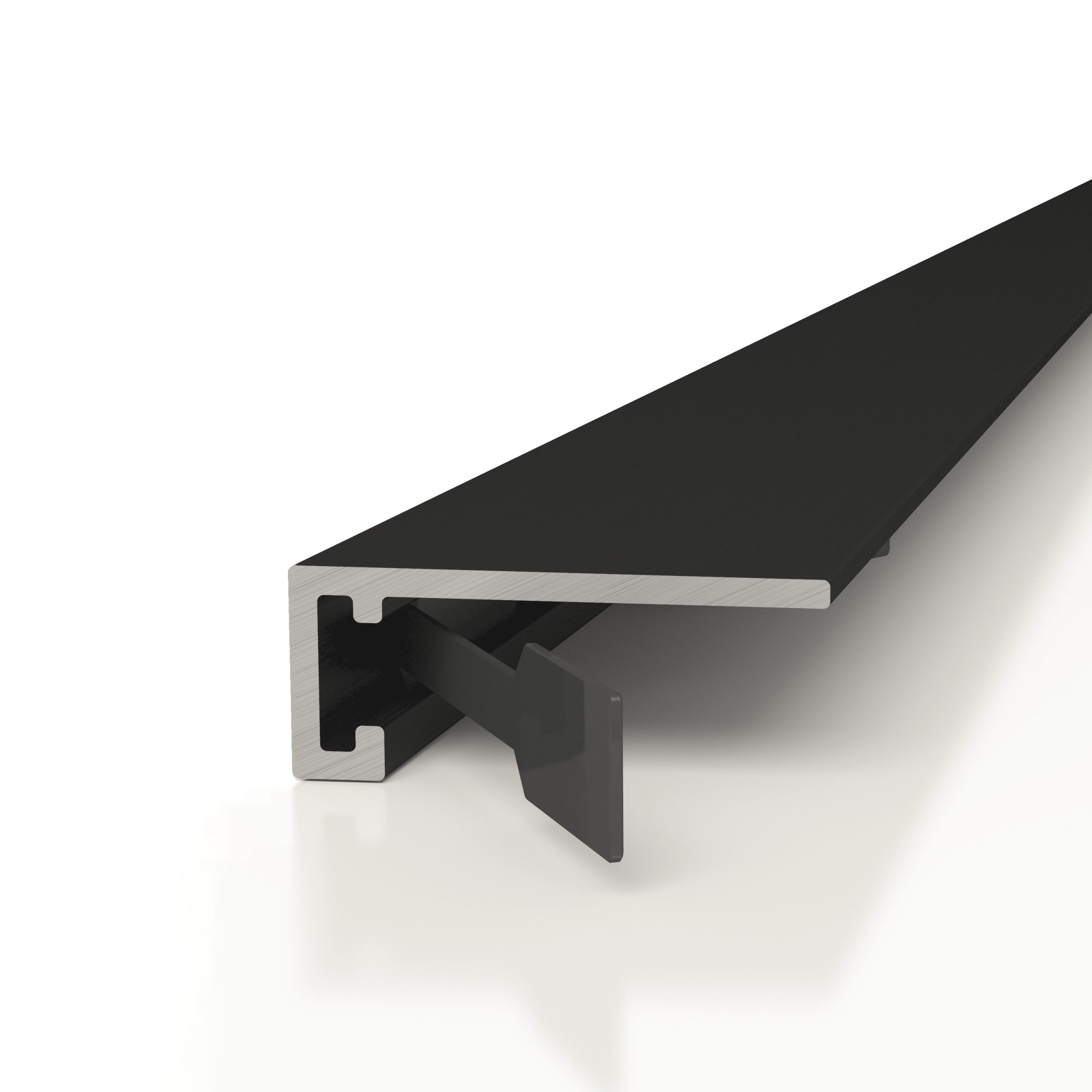 Микроплинтус алюминиевый Decaro M15A Black Черный 2000×6×15